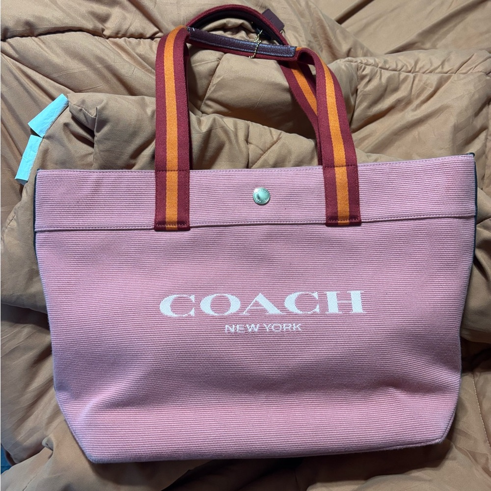 Coach Pink and Red Tote Bag